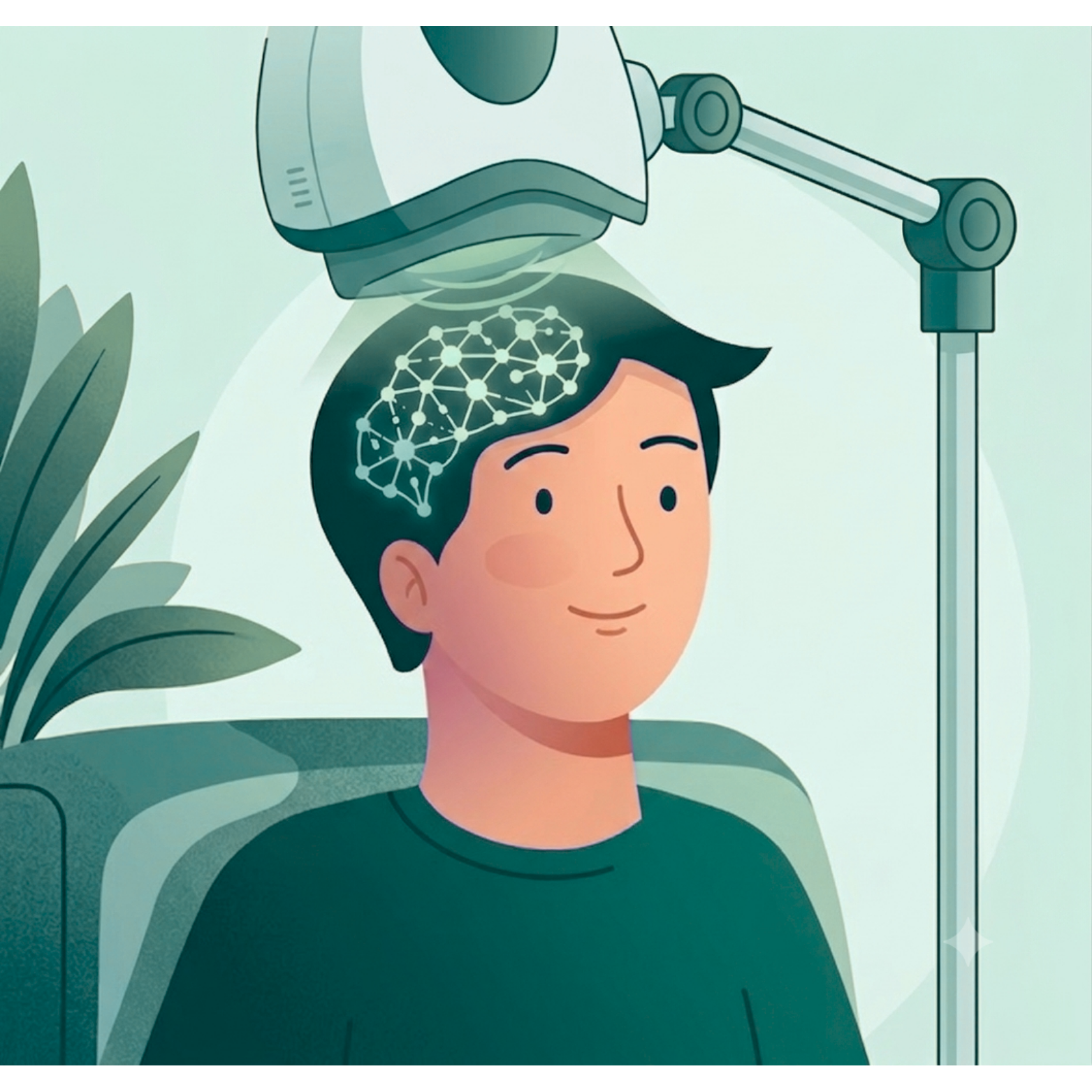 Illustration representing non-surgical NeuroStar TMS treatment